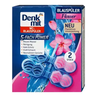 Підвіска для унітазу блакитна вода Denkmit blauspüler flower splash 2шт