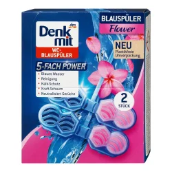Товар Підвіска для унітазу блакитна вода Denkmit blauspüler flower splash 2шт