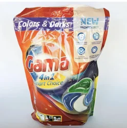 Товар Гелеві капсули для прання Кольорових та Чорних речей Gama Colours&Dark 4in1 Smart choice Гама Розумний вибір 60шт