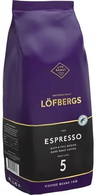 Кава зерна lofbergs espresso в 1 кг