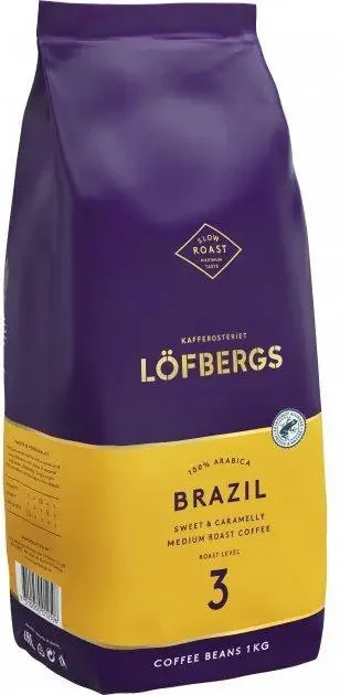 Кава у зернах lofbergs brazil 1 кг