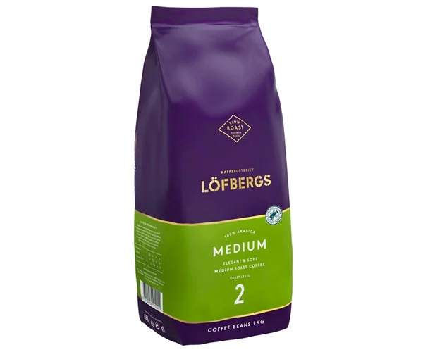 Кава lofbergs medium roast біля зерна 1 кг