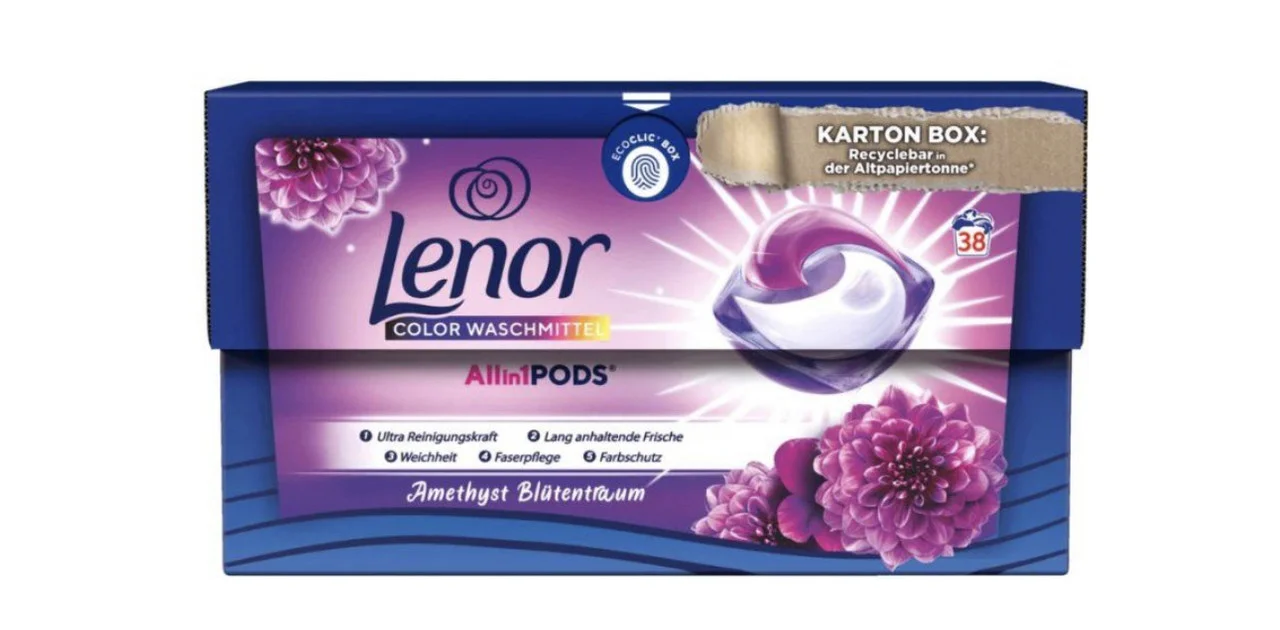 Капсули для прання кольорової Lenor білизни ленор lenor all in 1 color (38 штук)