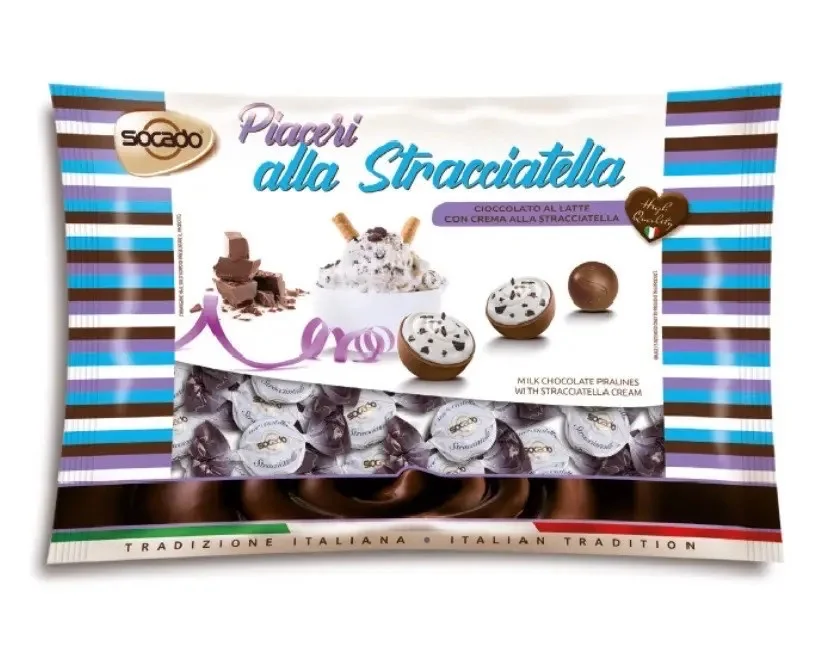 Цукерки шоколадні piaceri alla stracciatella socado 1кг