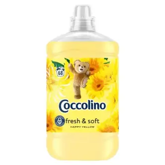 Ополіскувач для білизни Coccolino Fresh&Soft Happy Yellow Коколіно Кондиціонер Свіжість та Мякість Щасливий Жовтий 68прань 1700мл