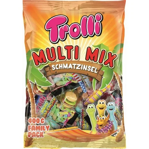 Жувальний мармелад Trolli trolli multi mix shmatzinsel family pack 400g