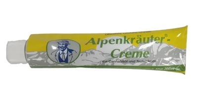 Товар Крем емульсія Alpa Alpenkräuter creme з екстрактом коноплі для суглобів 200мл