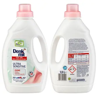 Гель для прання дитячої білизни Denkmit fein und wollwaschlotion ultra sensitive 1500мл