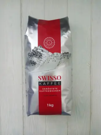 Кава в зернах Swisso kaffee gerostete kaffeebohnen 1кг