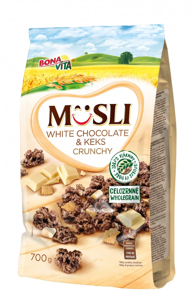 Bona vita мюслі білий шоколад і кекс 700г
