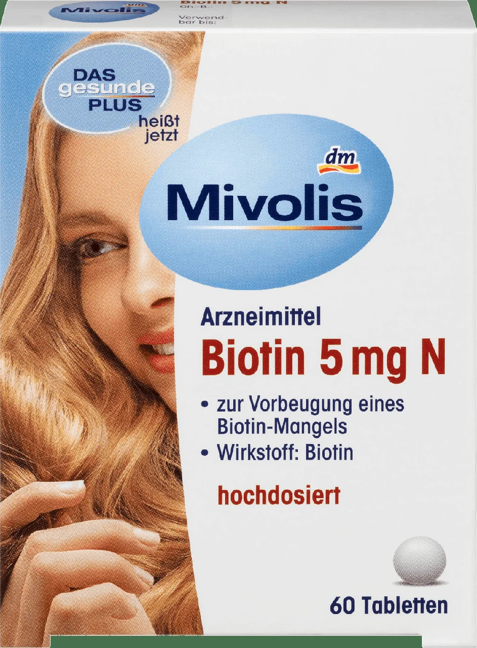 Біологічно активна Mivolis добавка mivolis biotin 5mg n, 60 шт.