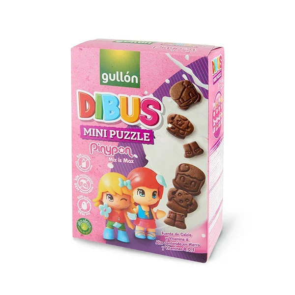 Дитяче печиво Gullon dibus mini puzzle pinypon 250г