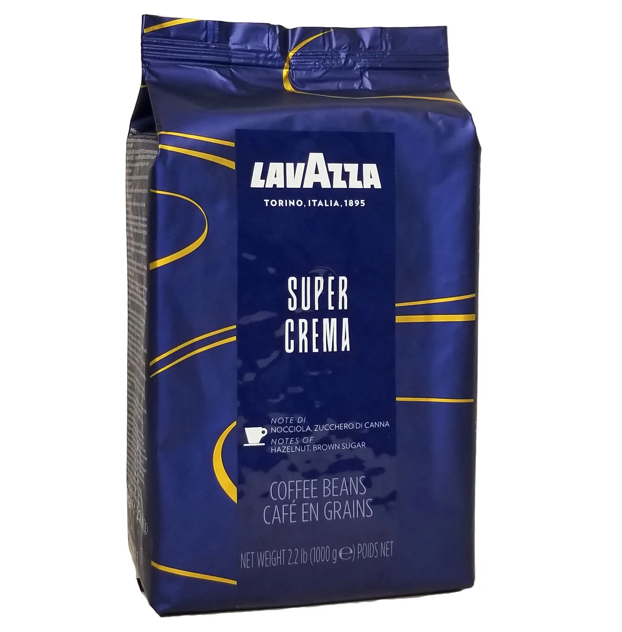 Кава в зернах Lavazza super crema blue 1кг