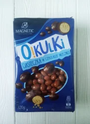 Товар Печиво в молочному шоколаді Magnetic oKulki Магнетік драже Шарики Бокс 320г