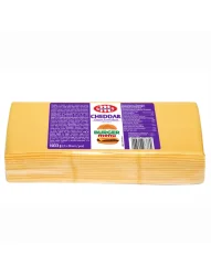 Товар Сир тостовий слайси Mlekovita Cheddar Burger Menu Cheese food slices Чеддар Бургер меню ломтики 84шт 1033г