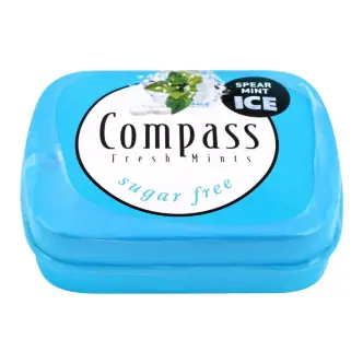 Льодяники без цукру Powermints Compass Fresh mints Spear Mint мятні 14г