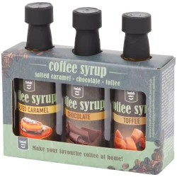 Товар Набір міні сиропів до кави Funlab Select Coffee syrup Toffee&Salted Caramel&Chocolate тофі солена карамель шоколад 3шт 135мл