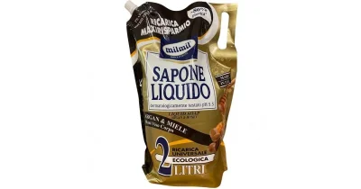 Товар Рідке мило для гігієни MilMil Sapone Liquido Argan&Miele Maxi Refill Bag з арганом та медом Макс 2000мл
