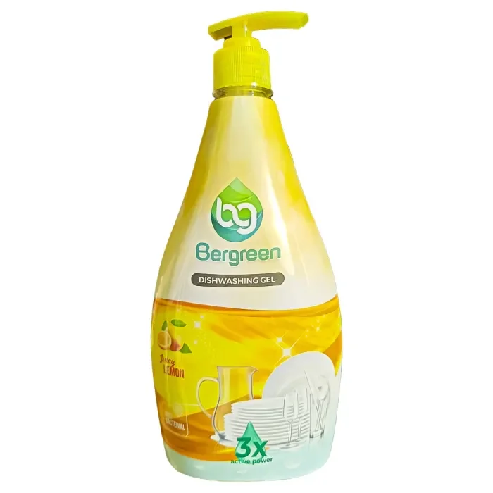 Гель-концентрат для миття посуду з дозатором Антибактеріальний Bergreen Dishwashing Gel Juicy&Lemon 3x Power Лимон 1000мл