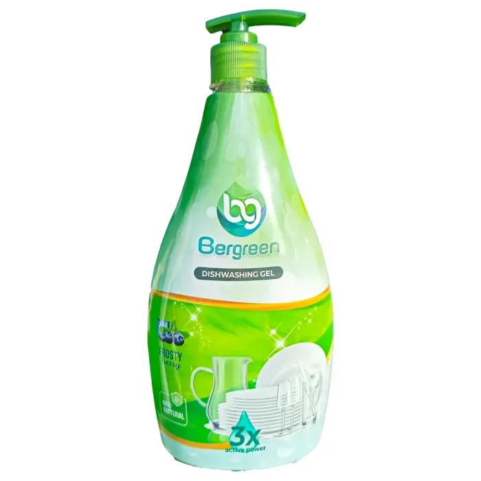 Гель-концентрат для миття посуду з дозатором Антибактеріальний Bergreen Dishwashing Gel Frosty Berry 3x Power лісові ягоди 1000мл