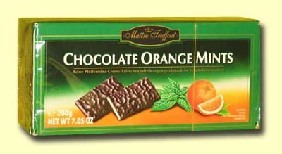 Товар Шоколад з апельсином і ментолом Maitre Truffout chocolate orange mints 200г