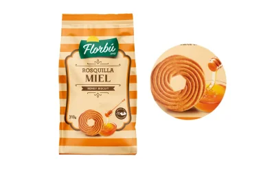 Товар Печиво медове бісквітне Florbu Rosquilla Miele Honey Bisquit Cookies кільця Флорбу Росквілла 310г