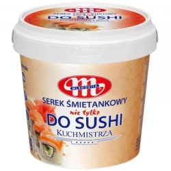 Товар Сир вершковий до суші Mlekovita Serek Smietankowy Kuchmistrza Do Sushi Млековіта до Суші Відро з ручкою 1кг