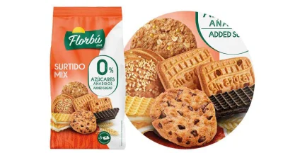 Товар Печиво та вафлі Мікс без цукру Florbu Surtido Mix 0% Sugar Флорбу набір 8 видів 270г