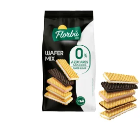 Товар Вафлі Мікс без цукру Florbu Surtido Gourmet Wafer Mix 0% Sugar Флорбу набір 5 видів 270г