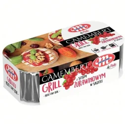 Товар Сир із білою Цвіллю Mlekovita La Polle Camembert Grill z Sosem Zurawinowym Камамбер з соусом Журавлини Гріль 2шт 230г