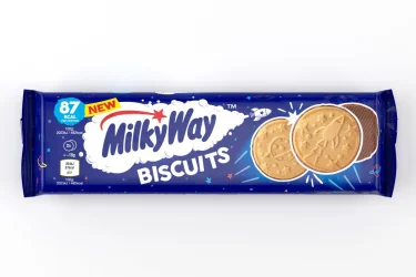 Товар Печиво Бісквітне Mars Milky Way Galaxy biscuits МілкіВей Гелексі в молочному шоколаді 4шт 108г