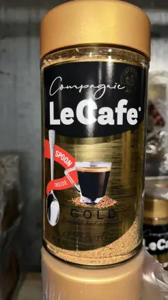Набір Кава розчинна з Ложкою Le Cafe Compagnic Gold Smooth Aromatic 100% pure Coffee Лекафе Голд арабіка Гранули 200г