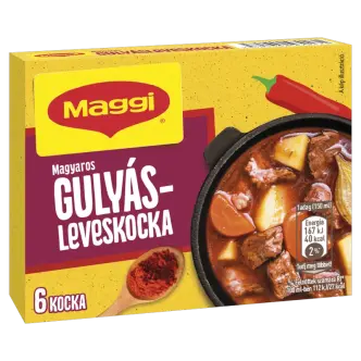 Кубики для Бульйону папріка Maggi Gulyas Leveskocka Маггі Гуляш Левеш приправа Солодка з червоним перцем 6шт 60г