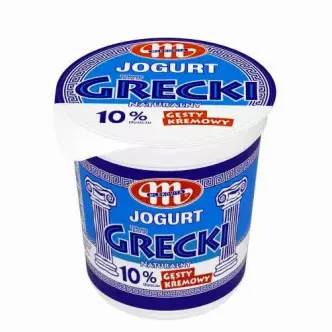 Йогурт Грецький Mlekovita Jogurt Naturalny typ Grecki Млековіта Крем сир 10 відсотковий Стакан 400г