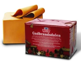 Товар Сир норвежський Карамельний Tine Gudbrandsdalen Fudge Gjetost Гудбрандсайлен сир Брюност Фадж ірисовий Козячий 250г