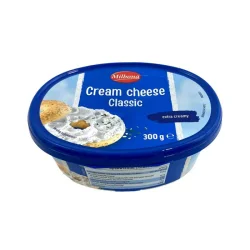 Товар Сир крем вершковий Milbona Cream Cheese Classic Extra Мілбона Крем паста классік Екстра бутербродний 300г