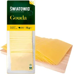 Товар Сир Гауда нарізка Swiatowid Gauda Святовід Гауда слайси 1кг