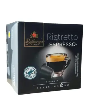 Кава для Кавомашин Bellarom Ristretto Espresso Capsules 100% Arabica Беларом Рістретто Еспрессо Арабіка Міцна в Капсулах 10шт 200г
