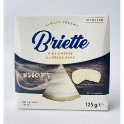 Товар Сир із Цвіллю Briette Smoky Fine Cheese Бріет полутвердий з Ароматом диму дозрілий Круглий 125г