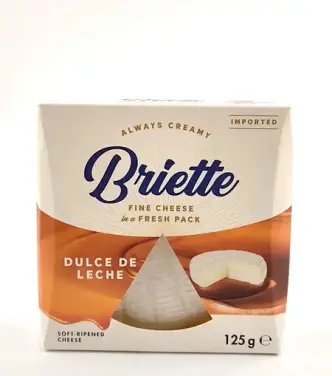 Сир із Цвіллю Briette Dulce de Leche Fine Cheese Бріет Дульче кремовий мякий дозрілий Карамельний Круглий 125г