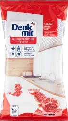 Товар Серветки для прибирання Універсальні Denkmit Allzwecktucher Granat&Apfel ДенкМіт Вологі з ароматом Граната і Яблука 50шт