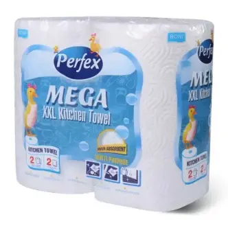 Рушники паперові Perfex Mega Xxl Kitchen towel Multi Purpose High Absorbent Перфекс двошарові багатоцільові Високе поглинання 2шт
