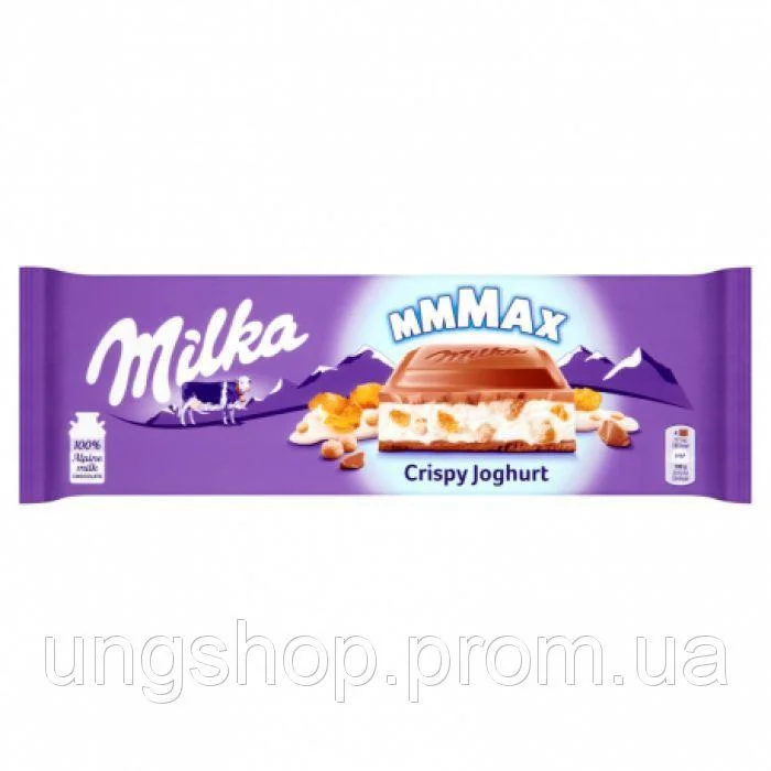 Шоколад Milka Crispy Joghurt (з хрустким йогуртом) Швейцарія 300 г