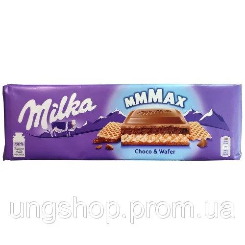 Шоколад Milka mmMAX Choco Wafer Молочний Шоколад Вафлі. Швейцарія 300г