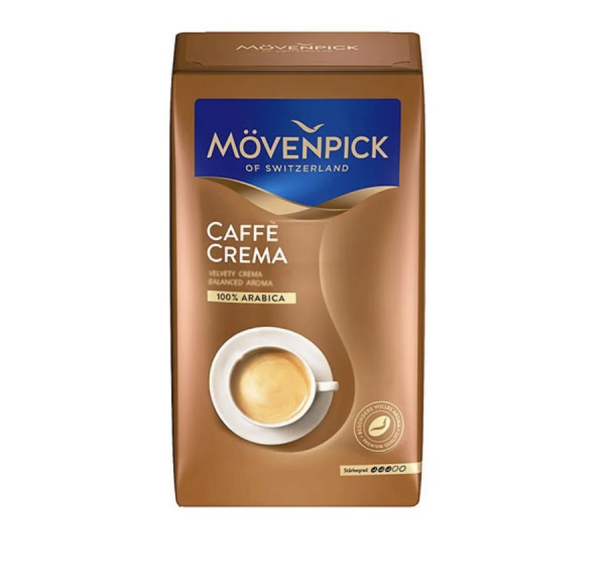 Кава мелена Movenpick crema 90% арабіка 10% робуста 500г