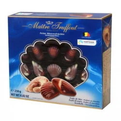 Товар Цукерки Maitre Truffout sea shells Blue мушлі праліне горіхові 250г