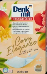 Товар Ароматизовані серветки для одягу в сушарці Denkmit Trocknertucher Cosy Elegance 36шт