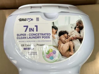 Товар Парфумовані капсули з гранулами WellMe 7в1 Super-concentrated clean laundry pods для прання кольорової та білої білизни 40шт
