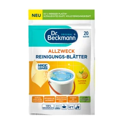 Товар Серветки для прибирання підлоги розчинні Dr. Beckmann Magic Leaves Summer Lemon літній лимон 20шт