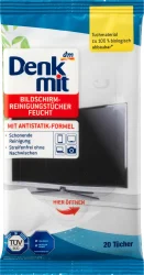 Товар Серветки для монторів та екранів антистатичні Denkmit Bildschirm Reinigungstucher feucht вологі 20шт